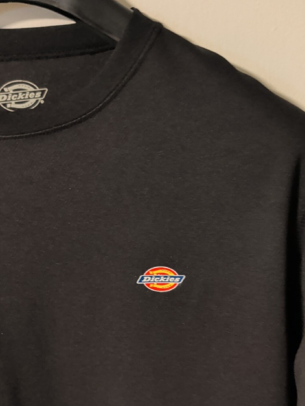Dickies Black Long Sleeve Crewneck Tee with Logo - Picture 2 of 4